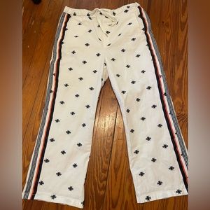 ANTHRO Maeve Classic Track Pants BEE. Size L. Like new.